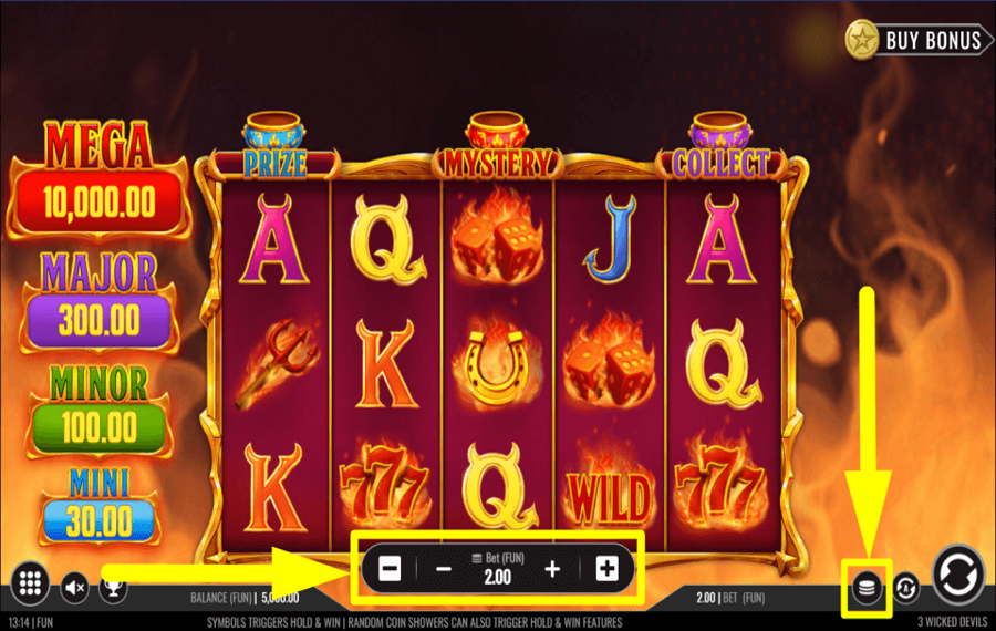 3 Wicked Devils CAST YOUR WAGER.