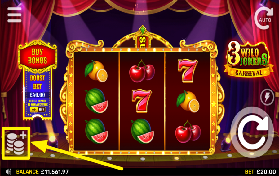 3 Wild Jokers Carnival DECIDE ON YOUR BET.