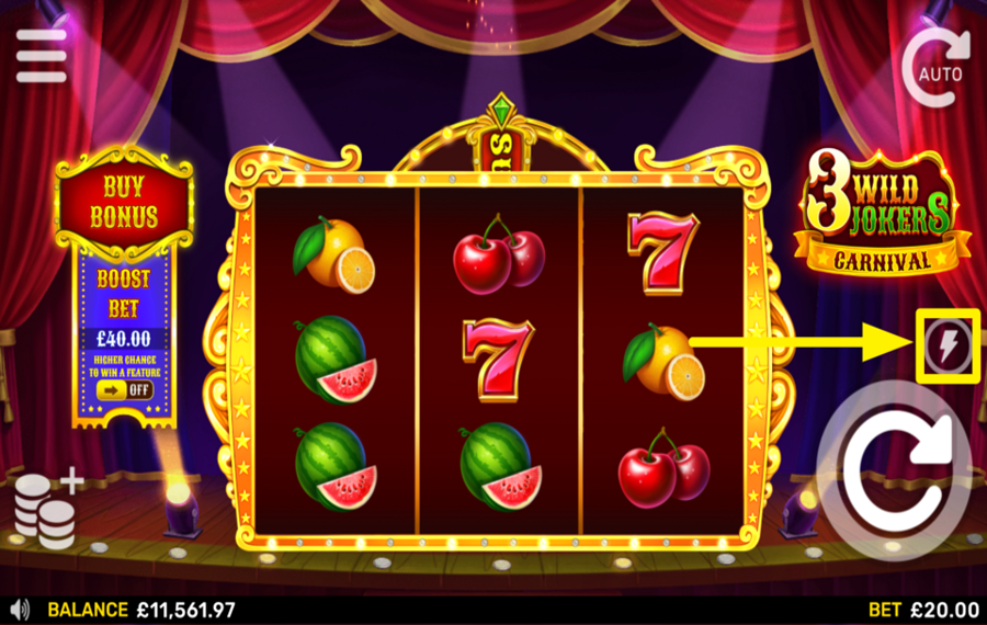 3 Wild Jokers Carnival MAXIMIZE THE SPEED.