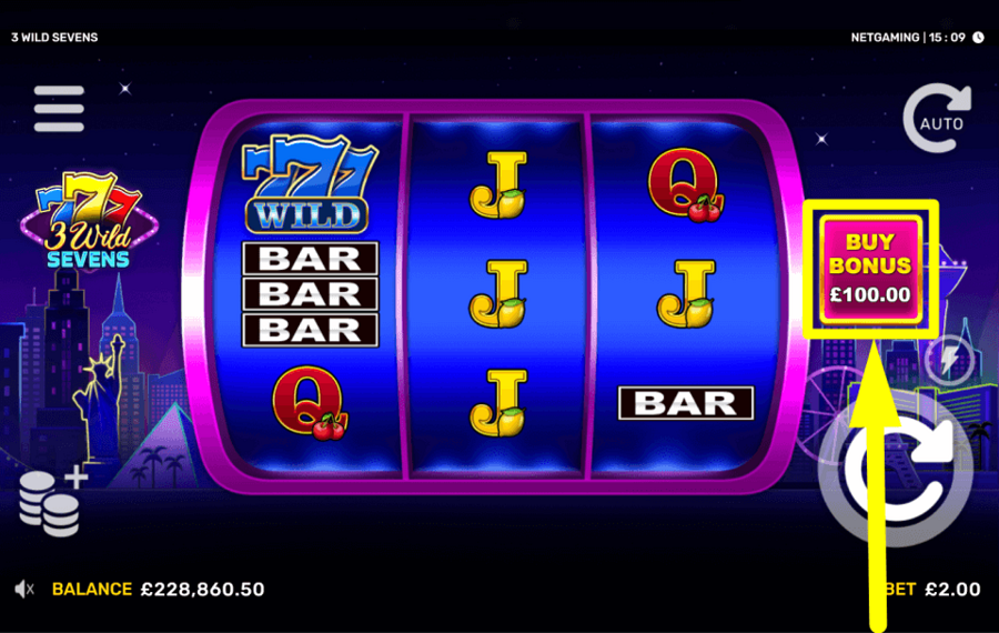 3 Wild Sevens SHOP FOR THE BONUS.