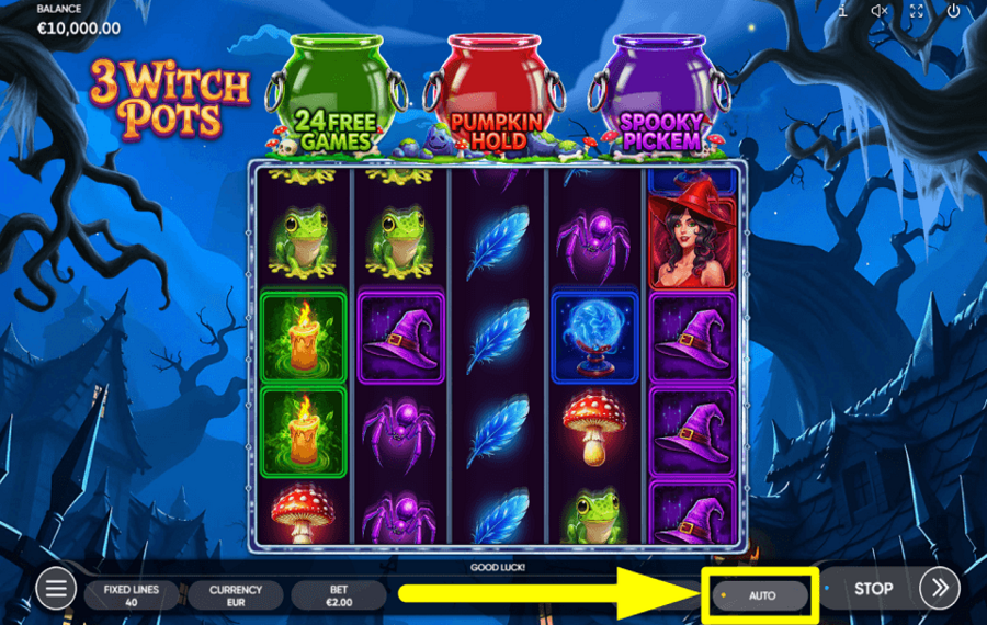3 Witch Pots DÉMARRER LA LECTURE AUTOMATIQUE.
