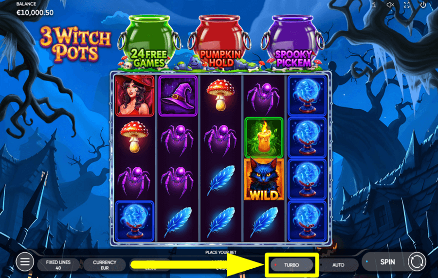 3 Witch Pots ACCÉLÉREZ LE JEU.