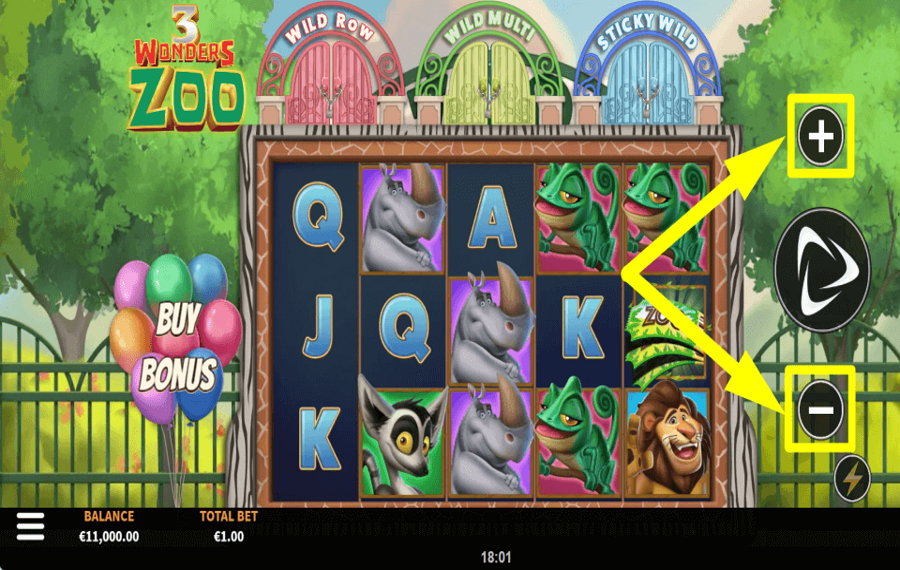 3 Wonders Zoo Platzieren Sie Ihre Wette.