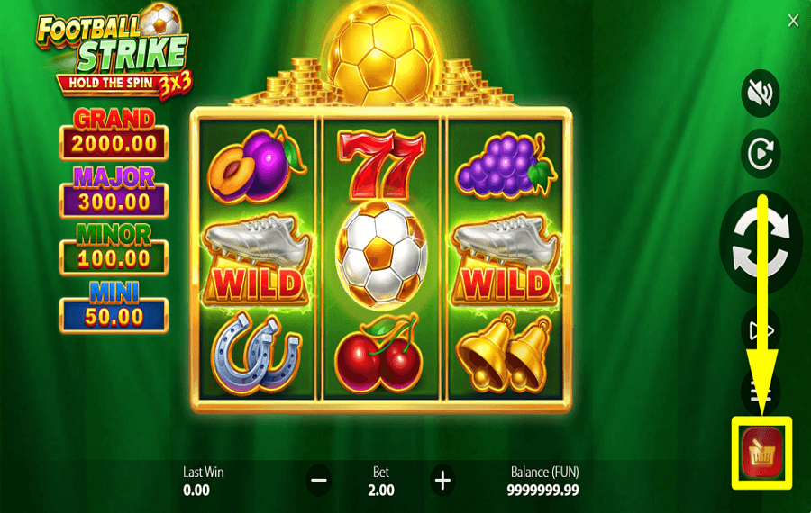 3x3 Football Strike Hold the Spin ACQUIRE BONUSES.