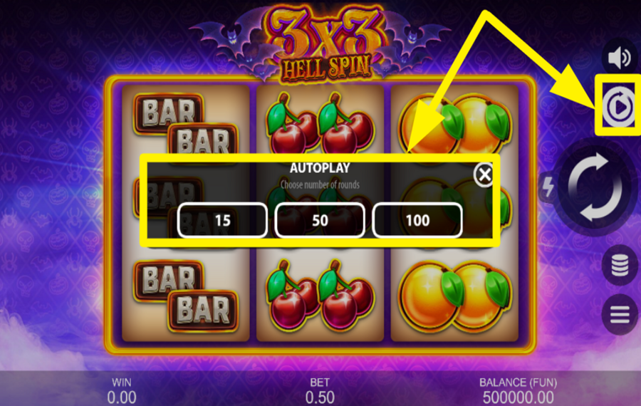 3x3 Hell Spin UTILICE EL GIRO AUTOMÁTICO.