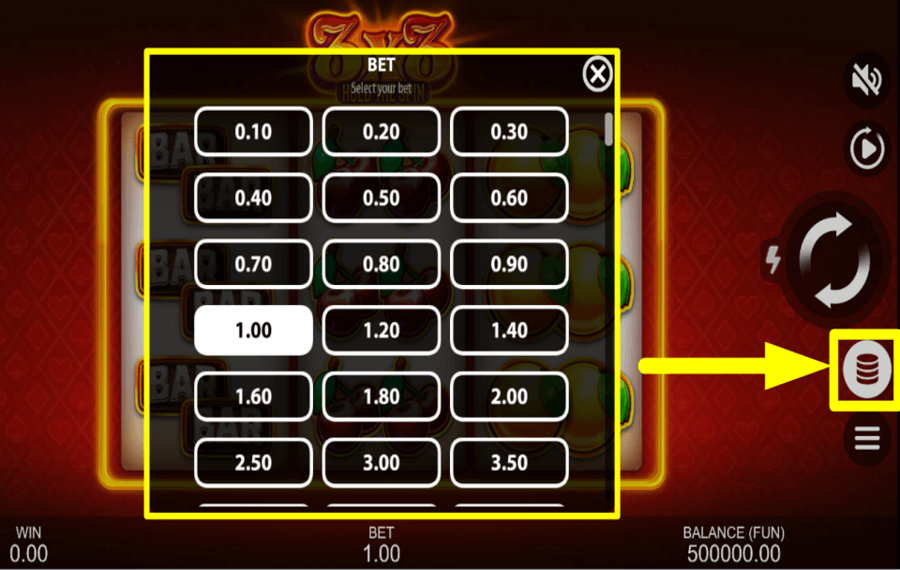 3x3 Hold The Spin WÄHLEN SIE IHREN EINSATZ.