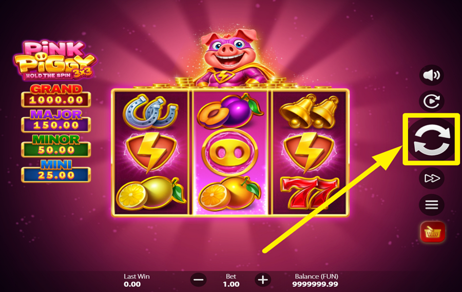 3x3 Pink Piggy Hold The Spin ENTREZ DANS L'ACTION!