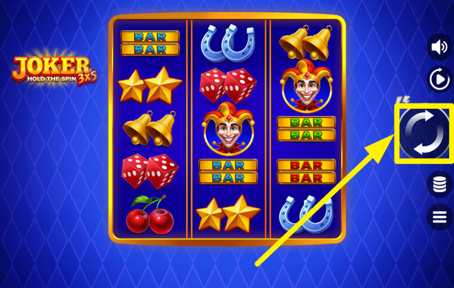 3x5 Joker Hold the Spin GIRAR PARA EL ÉXITO.