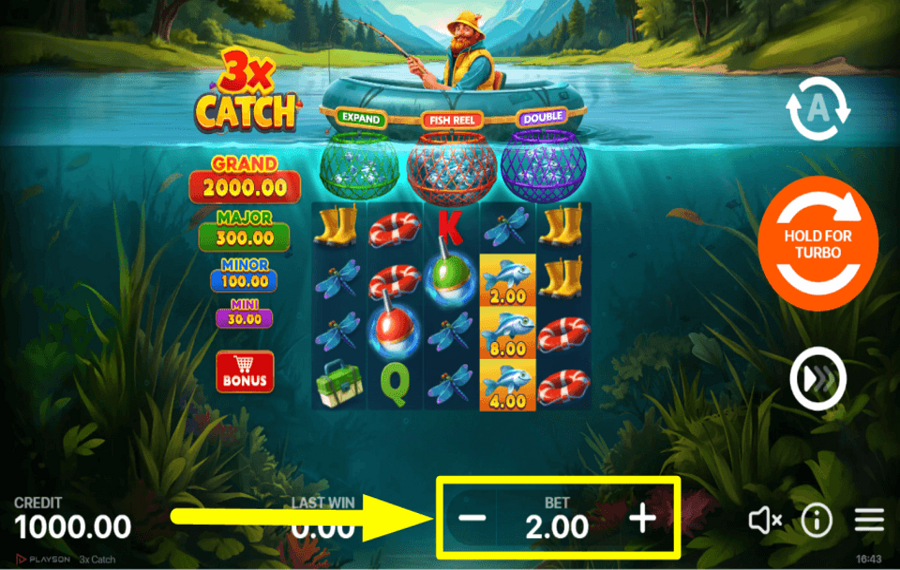 3x Catch CAST YOUR BET.