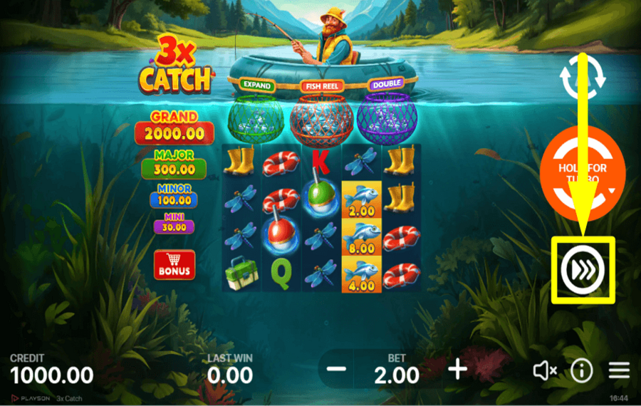 3x Catch INITIATE TURBO MODE.