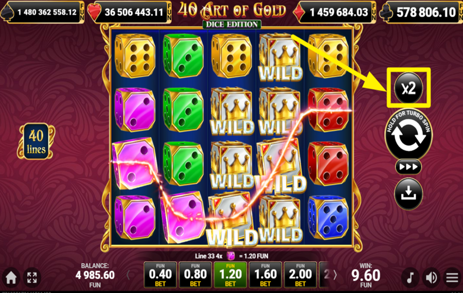 40 Extra Crown Classic Dice ¡PRUEBA TU SUERTE!