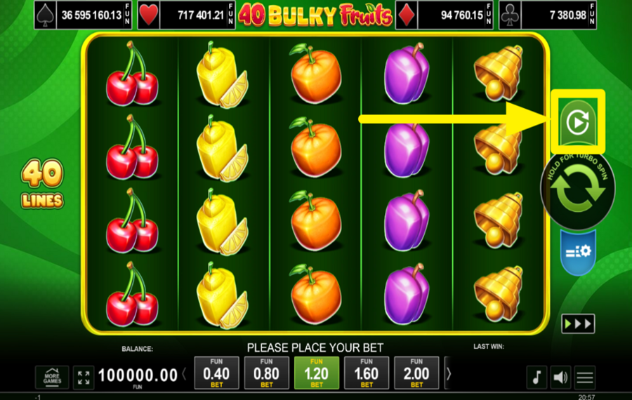 40 Bulky Fruits Golden Coins Link UTILIZE AUTOMATIC PLAY.