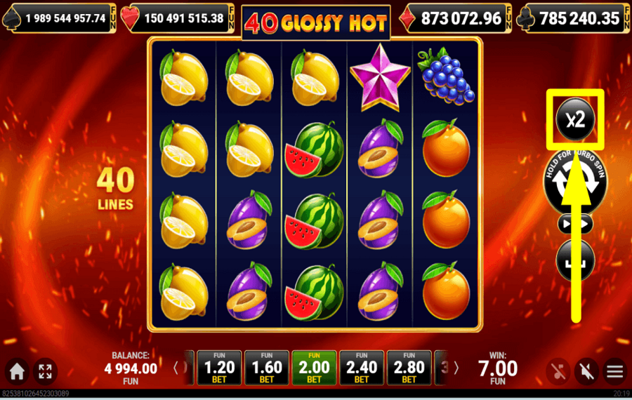 40 Glossy Hot НАЧНИТЕ ИГРАТЬ В АЗАРТНЫЕ ИГРЫ.