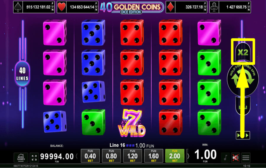 40 Golden Coins Dice Edition PREPARE TO GAMBLE.