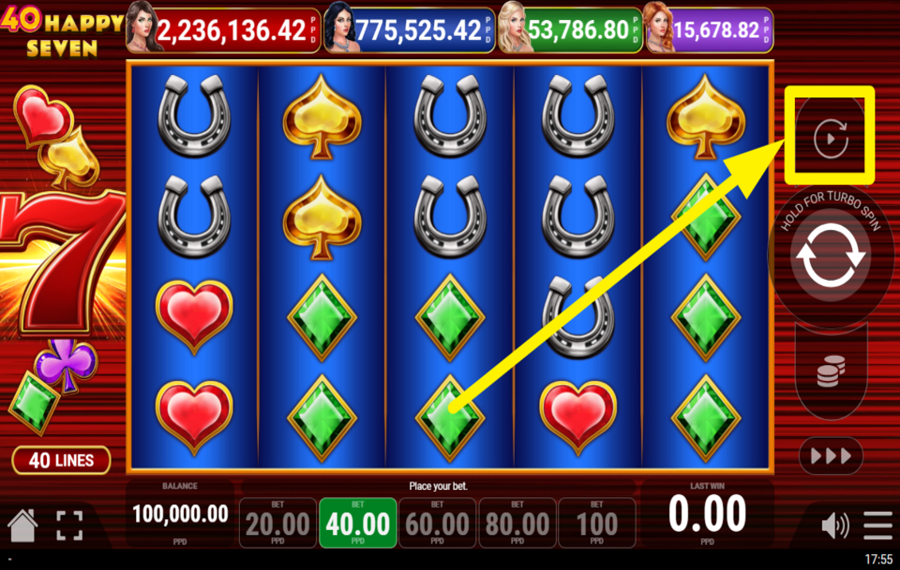 40 Happy Seven ATTIVA LA RIPRODUZIONE AUTOMATICA.