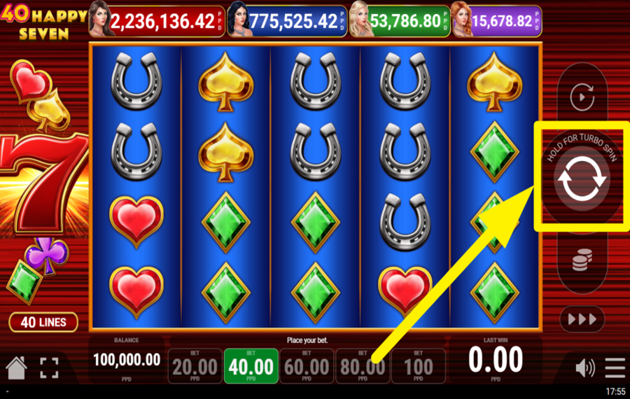 40 Happy Seven GIRA PER IL SUCCESSO!