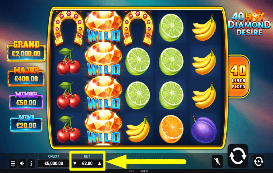 40 Hot Diamond Desire DETERMINE YOUR STAKE.