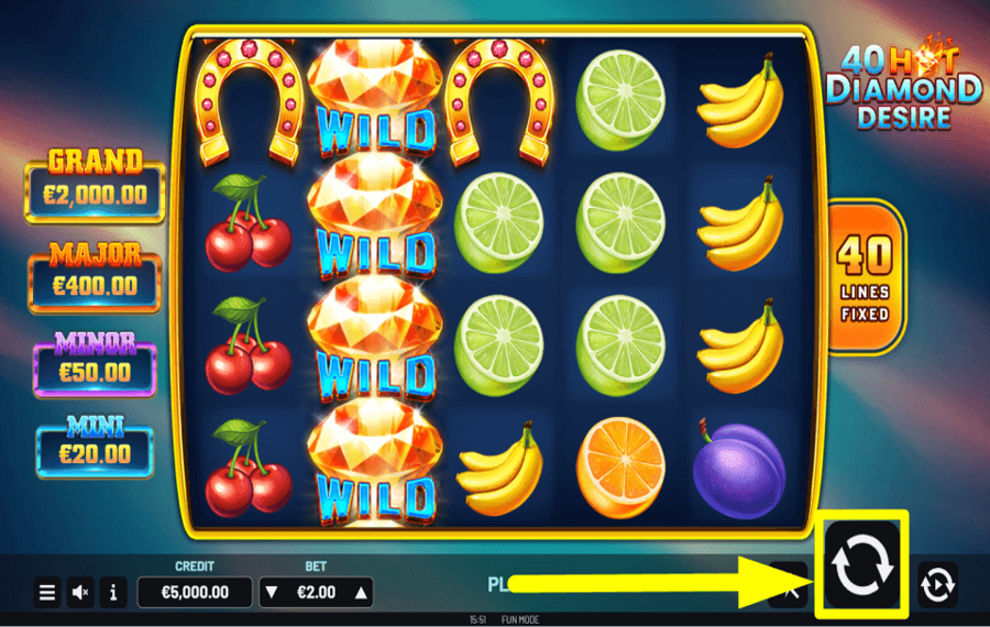 40 Hot Diamond Desire PLAY TO WIN.