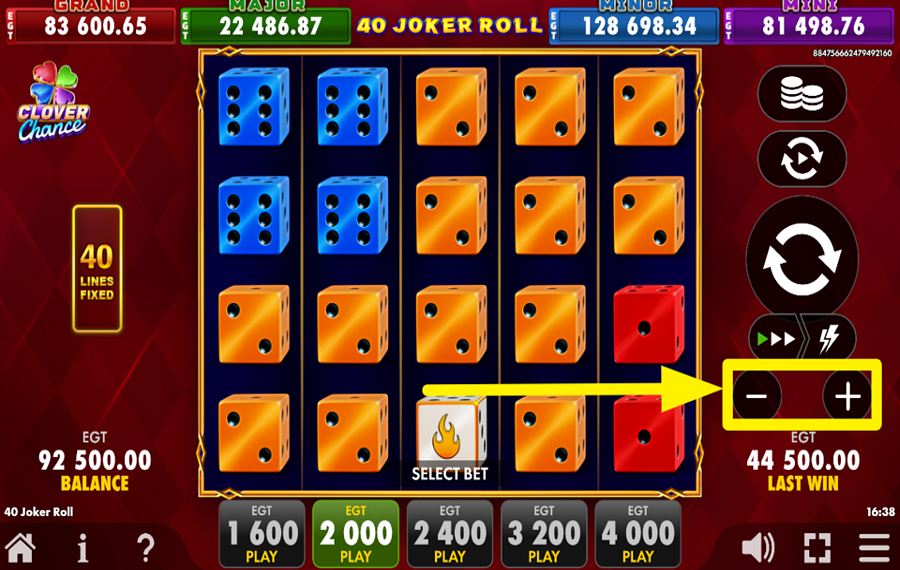 40 Joker Roll Clover Chance УКАЖИТЕ СВОЮ СТАВКУ.
