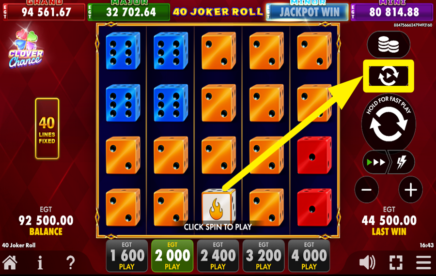 40 Joker Roll Clover Chance ВКЛЮЧИТЬ АВТОВОСПРОИЗВЕДЕНИЕ.