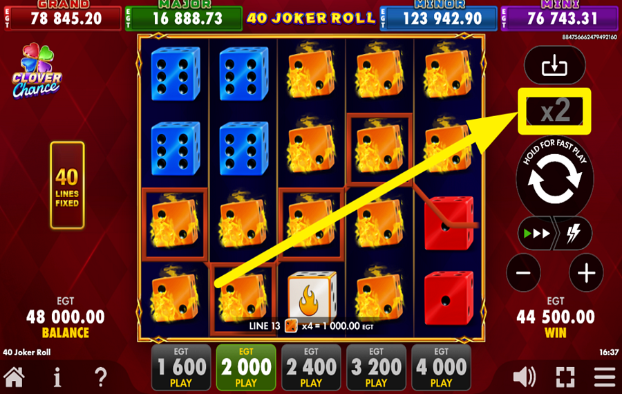 40 Joker Roll Clover Chance ПОСТАВЬТЕ НА КОН СВОЙ ВЫИГРЫШ!