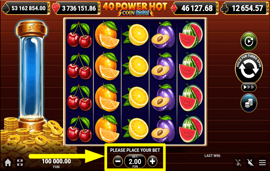 40 Power Hot Coin Boost DEFINA A APOSTA.