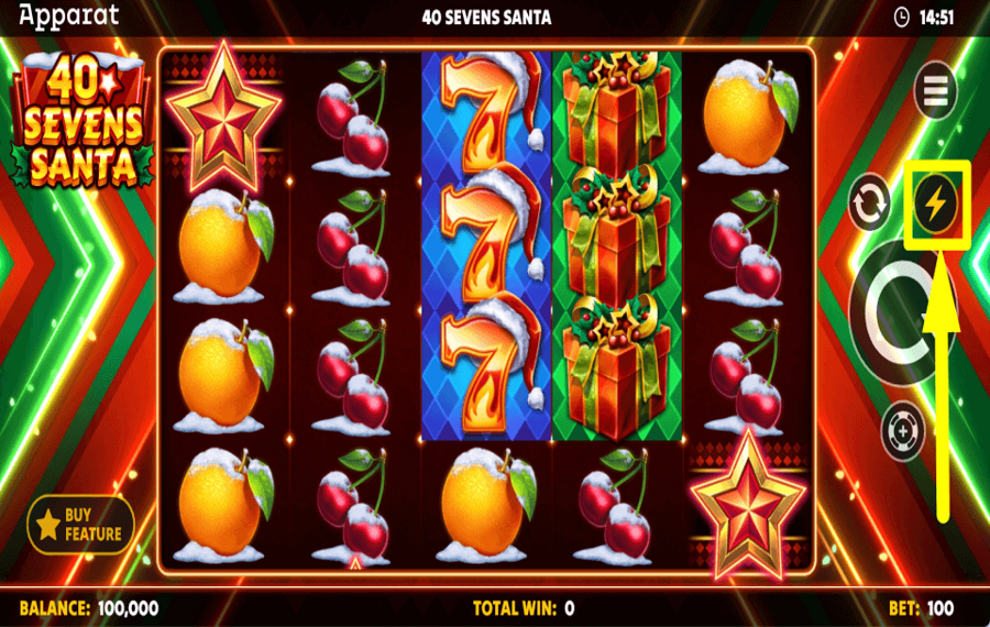 40 Sevens Santa ACCÉLÉREZ LE JEU.