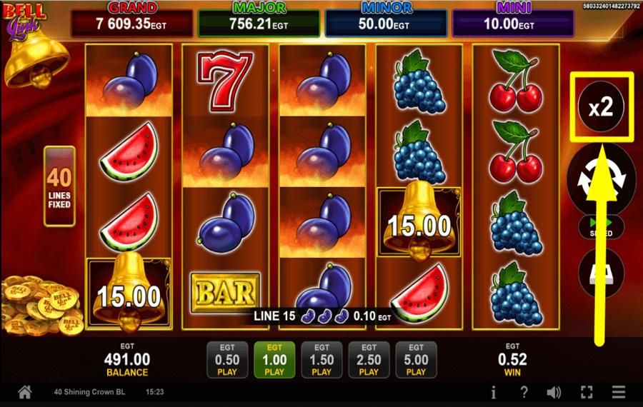 40 Shining Crown Bell Link JOUEZ VOS GAINS.