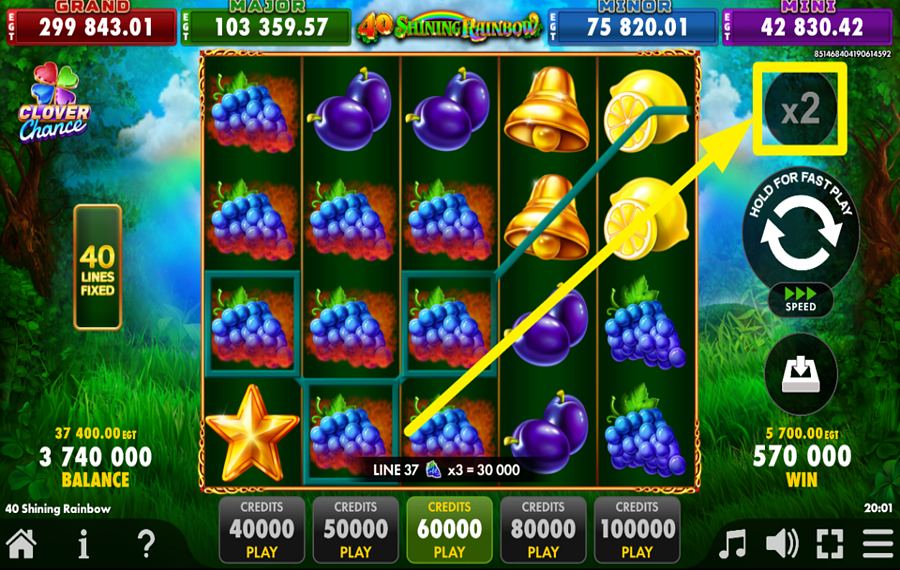 40 Shining Rainbow Clover Chance STRIVE FOR MORE!