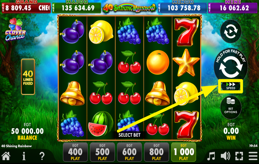 40 Shining Rainbow Clover Chance MAXIMIZE THE SPEED.