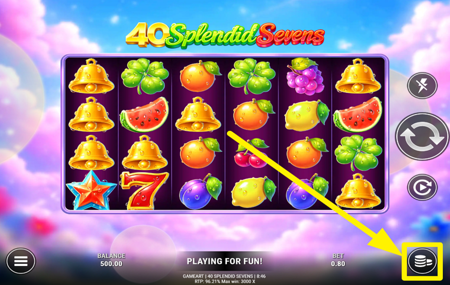 40 Splendid Sevens 賭け金を賭けてください。