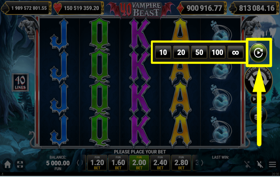 40 Vampire Beast ВКЛЮЧИТЬ АВТОВОСПРОИЗВЕДЕНИЕ.