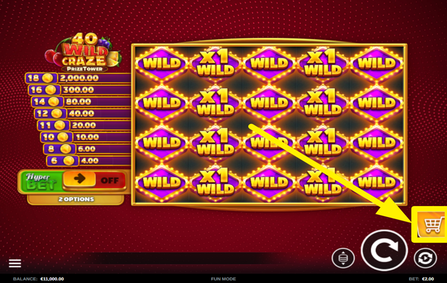 40 Wild Craze PrizeTower COMPRA GIROS GRATIS.