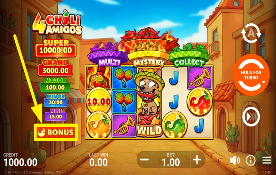 4 Chili Amigos Hold And Win ПОЛУЧИТЕ БОНУС!