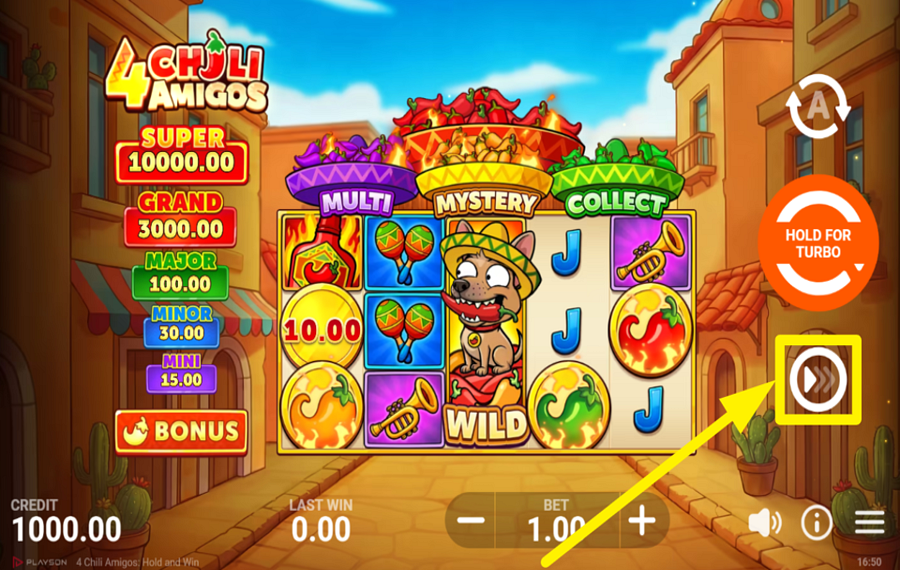 4 Chili Amigos Hold And Win ИЗМЕНИТЕ СКОРОСТЬ.
