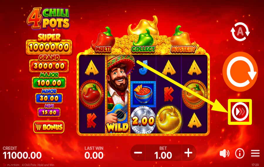 4 Chili Pots Hold and Win AUMENTA IL GIOCO.