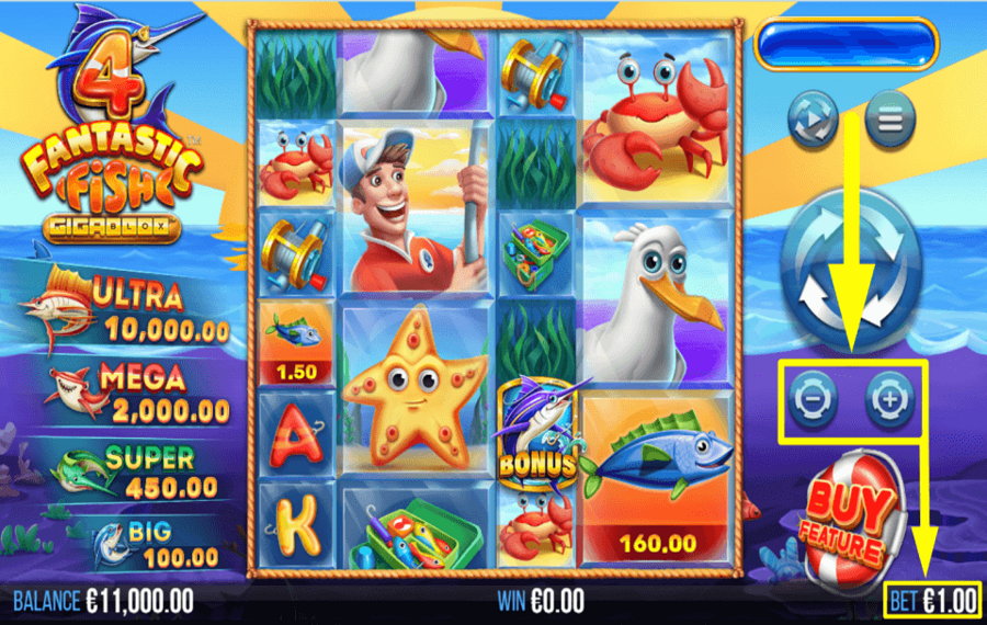 4 Fantastic Fish Gigablox CAST YOUR BET.