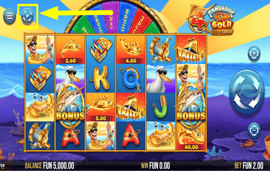 4 Fantastic Fish Gold Dream Drop USE THE AUTOPLAY FEATURE.