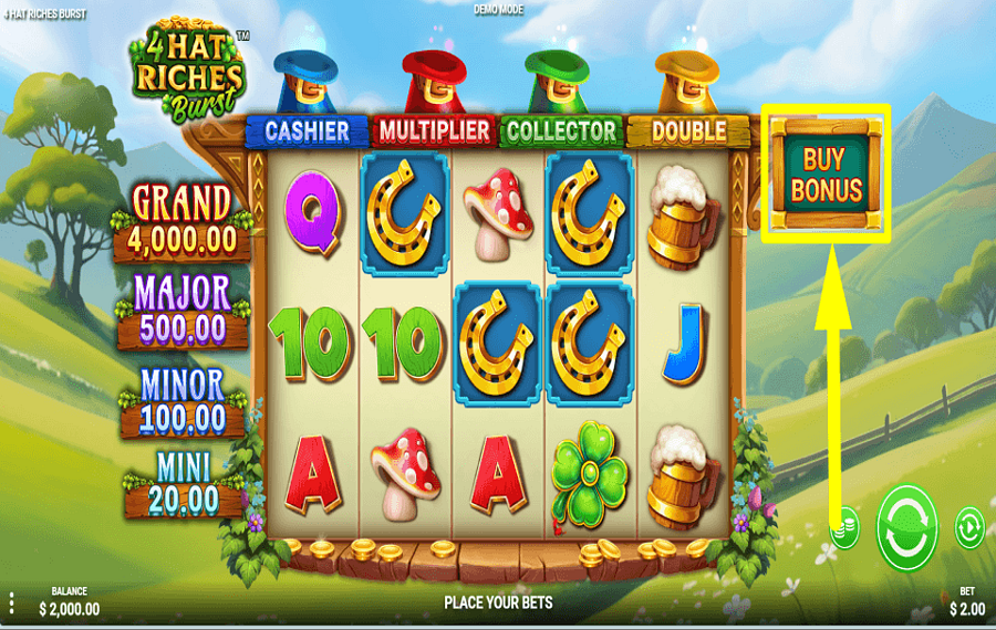 4 Hat Riches Burst CLAIM THE BONUS.