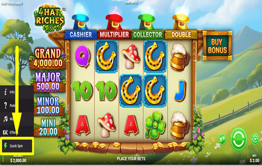 4 Hat Riches Burst CONTROL THE PACE.