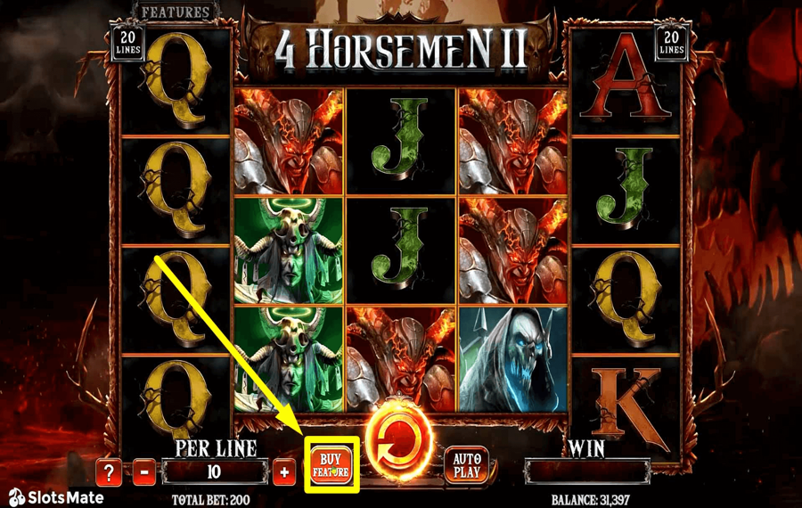 4 Horsemen II Using the optional “Buy Feature” option.