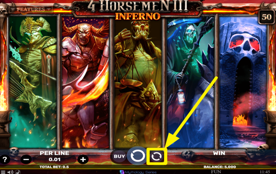 4 Horsemen III Inferno UTILISEZ LA FONCTION DE LECTURE AUTOMATIQUE.