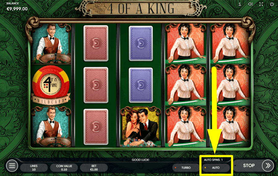 4 Of A King AKTIVIEREN SIE AUTOMATISCHE SPINS.
