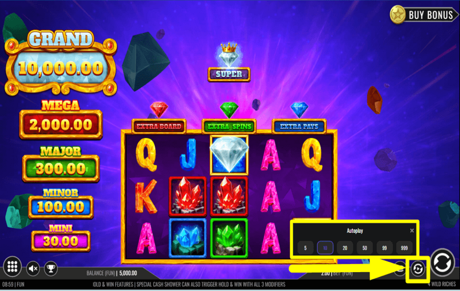 4 Wild Riches CONTINUE AUTOMATICALLY.