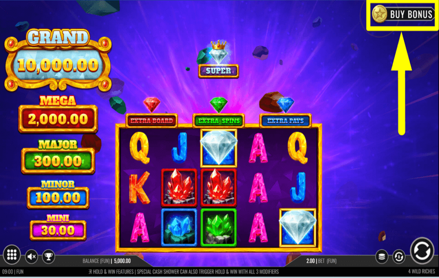 4 Wild Riches CLAIM THE BONUS.