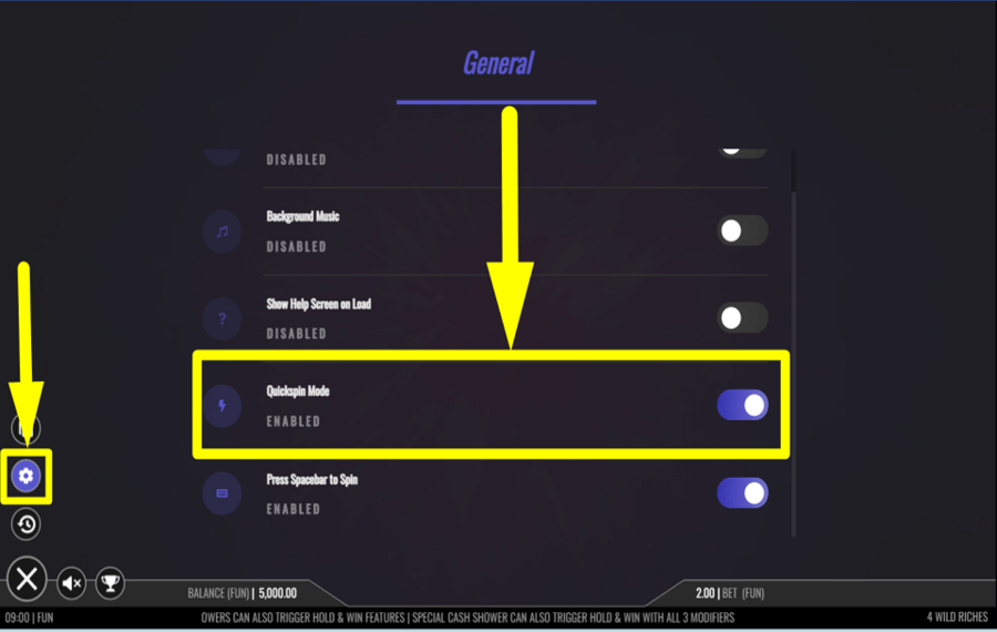 4 Wild Riches CHANGE THE PACE.