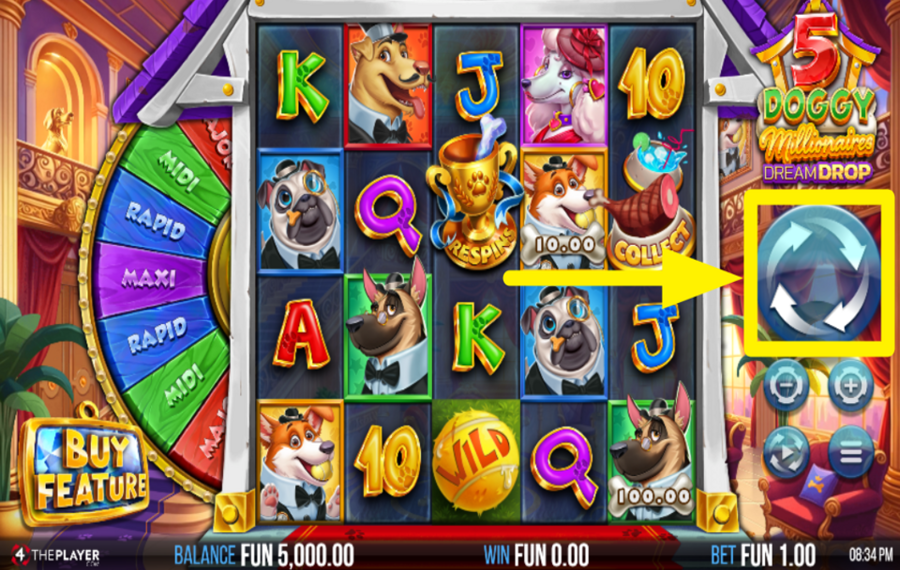 5 Doggy Millionaires Dream Drop SPIN FOR VICTORY!