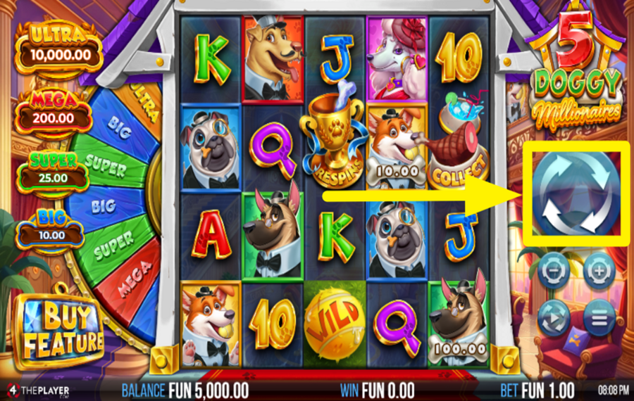 5 Doggy Millionaires DREHEN, UM ZU GEWINNEN!