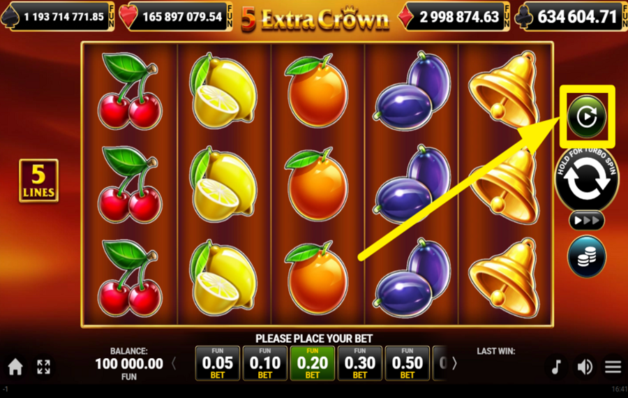5 Extra Crown MAXIMIEREN SIE DIE GESCHWINDIGKEIT.