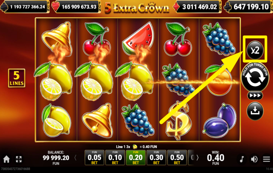 5 Extra Crown SETZEN SIE IHREN GEWINN AUFS SPIEL.